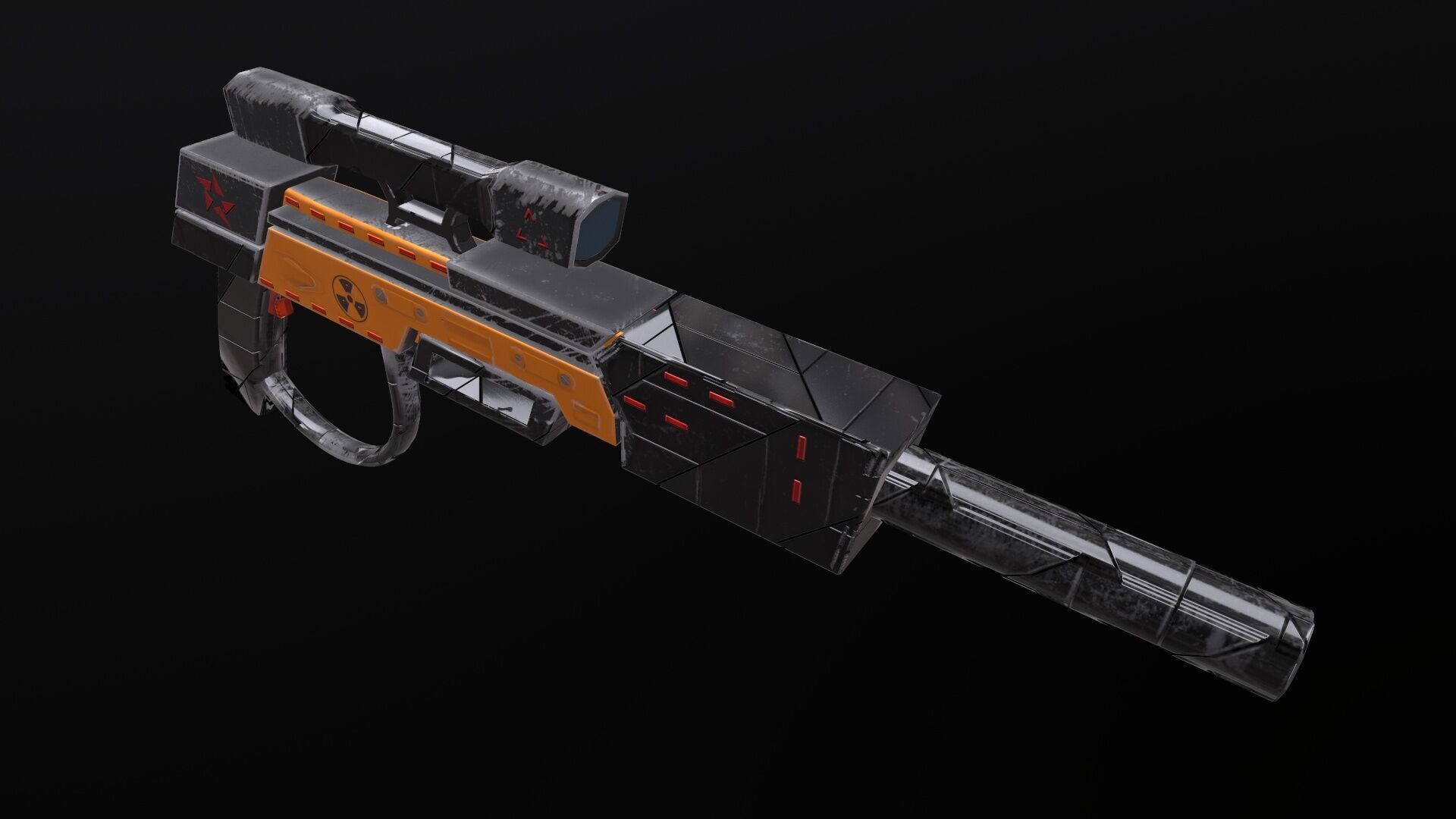 Sniper Rifle Low-poly 3D model_10