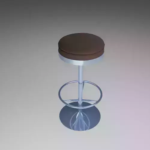 Metal and leather stool