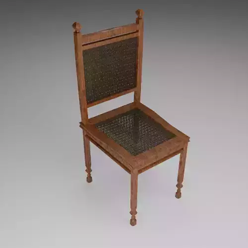 Classic wooden wicker rattan chair