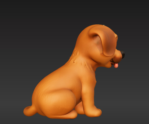 Cute Cartoon Puppy 3D print model_3