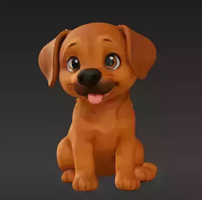 Cute Cartoon Puppy