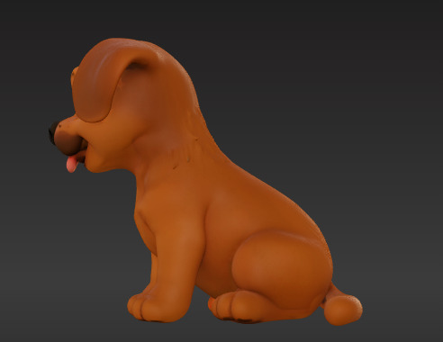 Cute Cartoon Puppy 3D print model_2