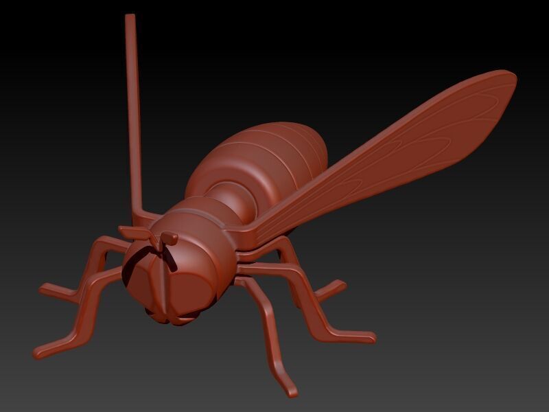 Bee Pendant charm necklace 3D print model_3