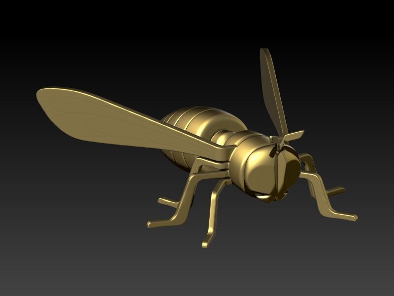 Bee Pendant charm necklace 3D print model_1