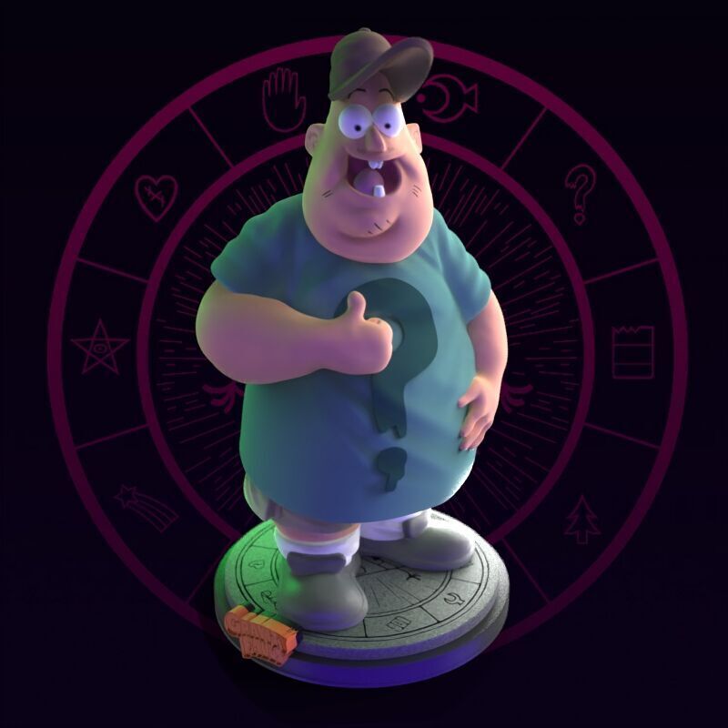 Soos from Gravity Falls Fanart 3D print model_10