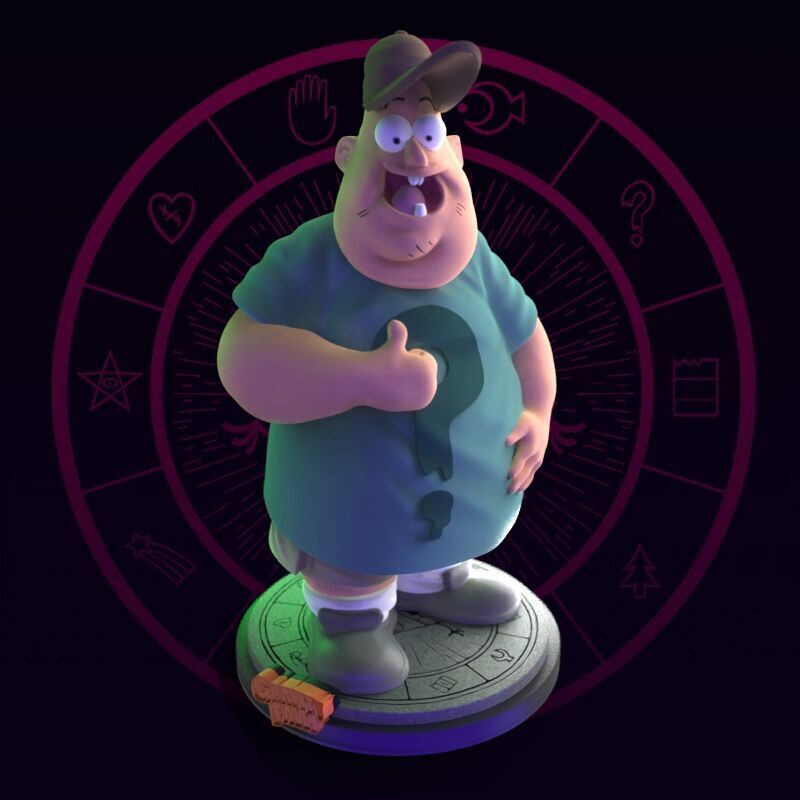 Soos from Gravity Falls Fanart 3D print model_8