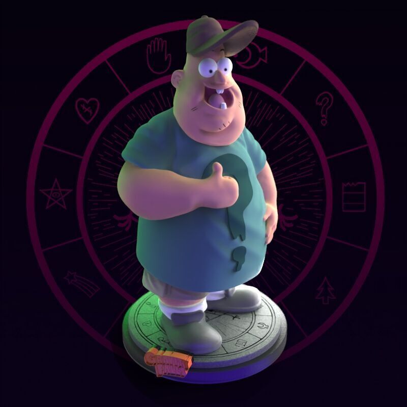 Soos from Gravity Falls Fanart 3D print model_24