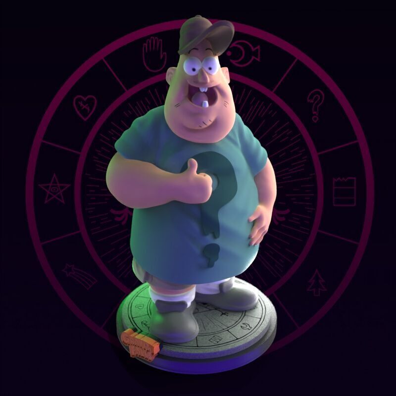 Soos from Gravity Falls Fanart 3D print model_11