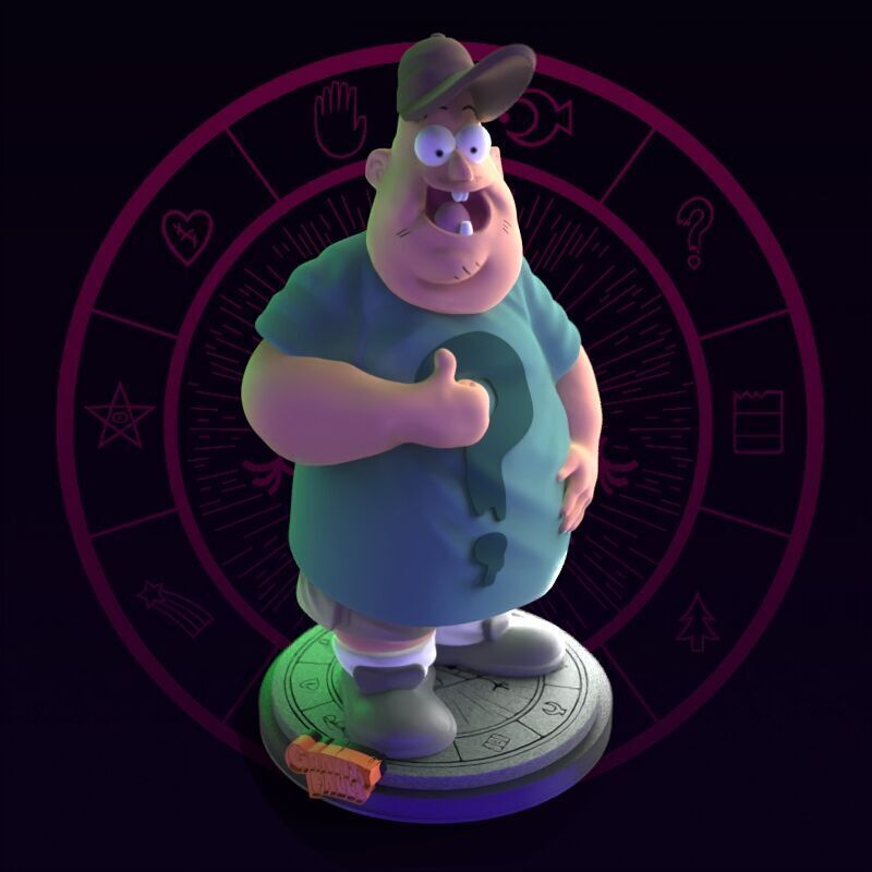 Soos from Gravity Falls Fanart 3D print model_4