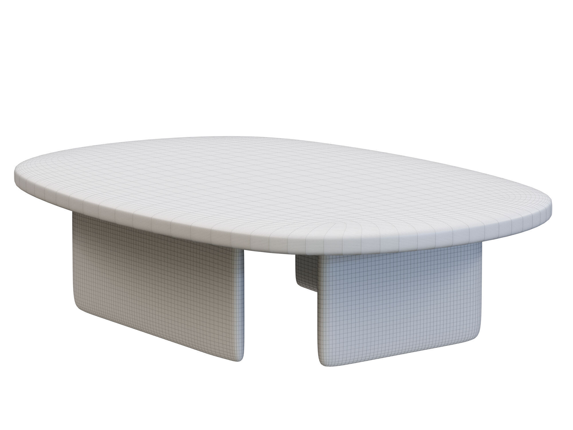 Modern Marble Coffee Table Low-poly 3D model_15