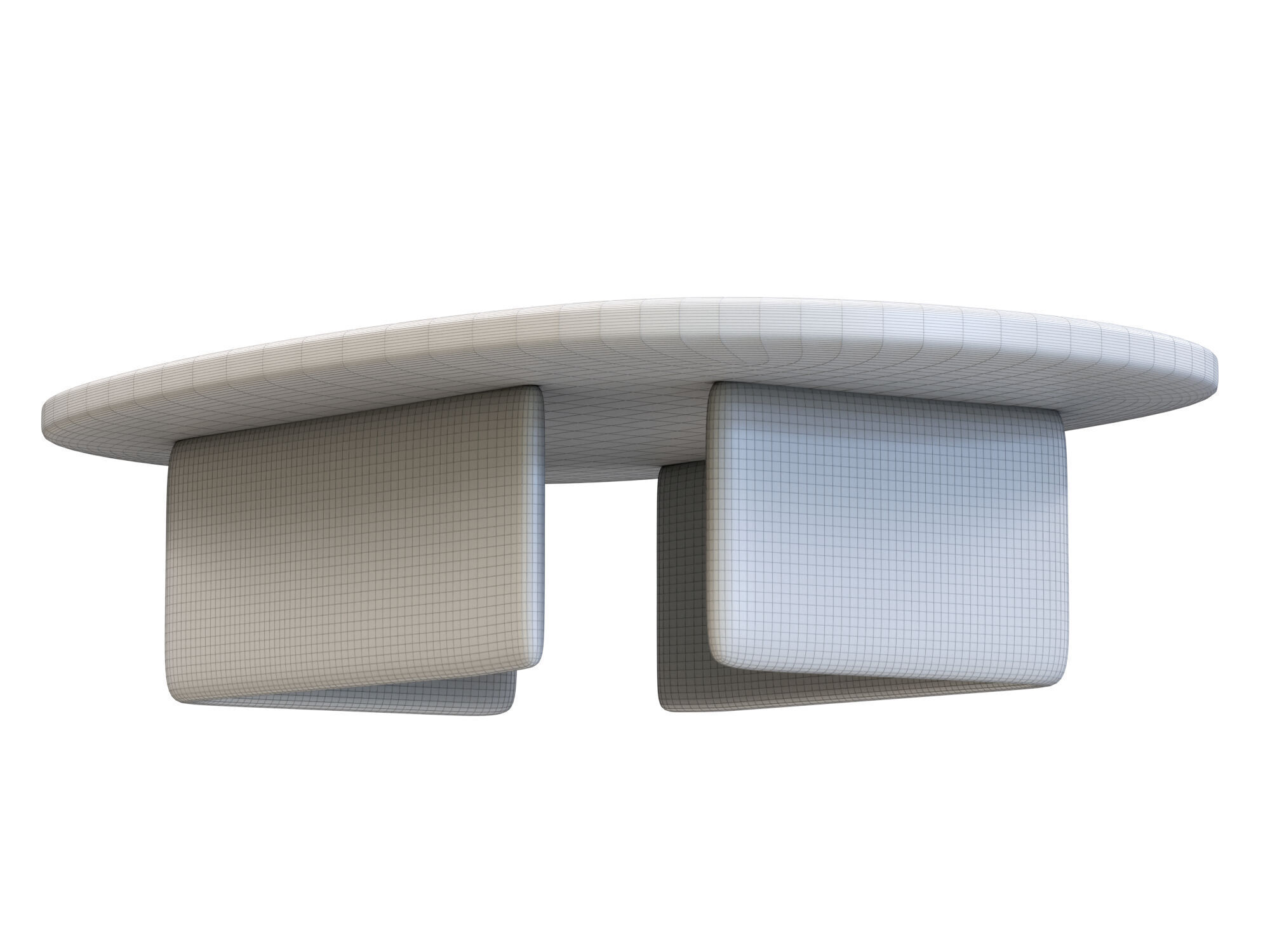 Modern Marble Coffee Table Low-poly 3D model_14