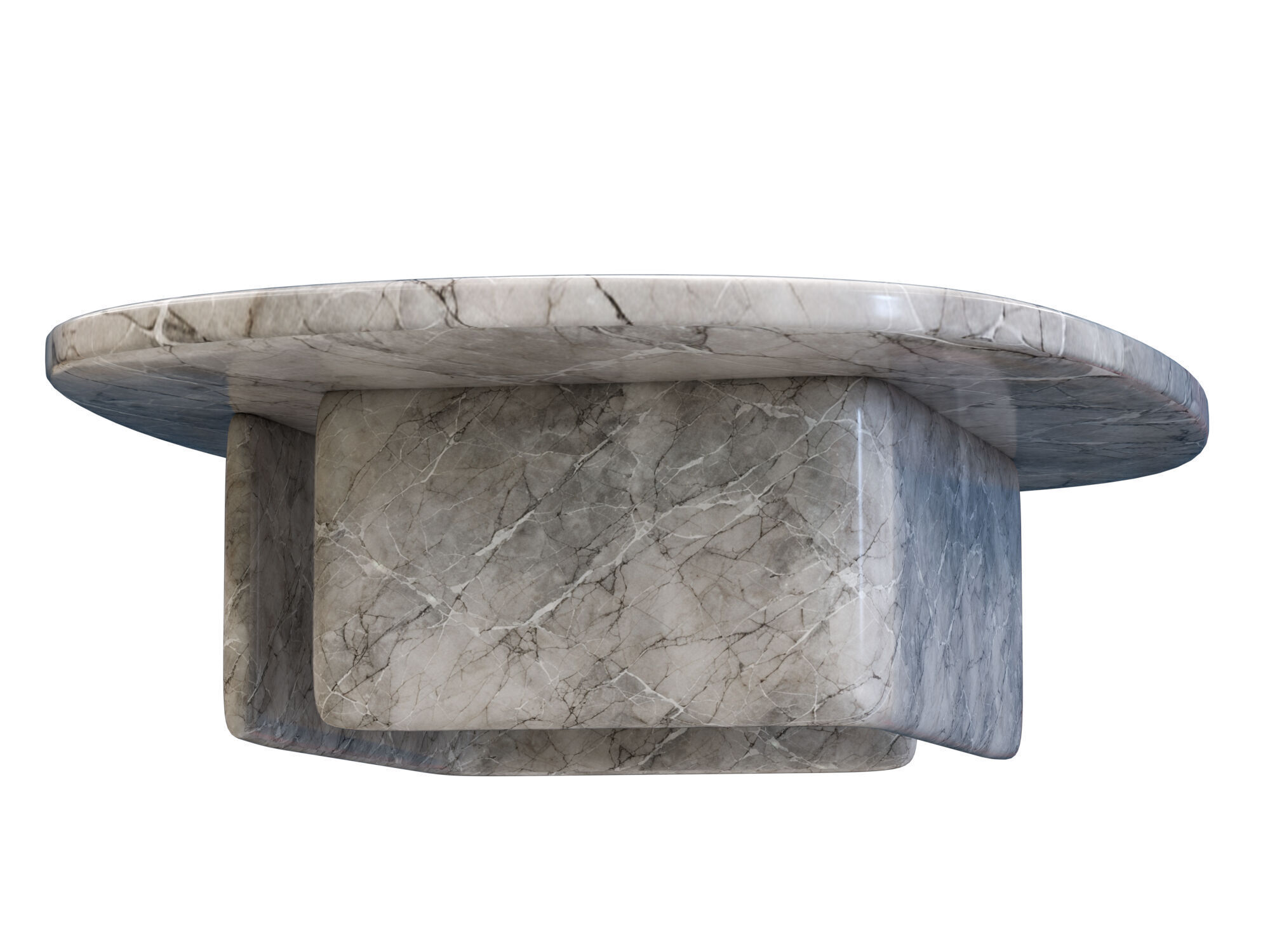 Modern Marble Coffee Table Low-poly 3D model_10