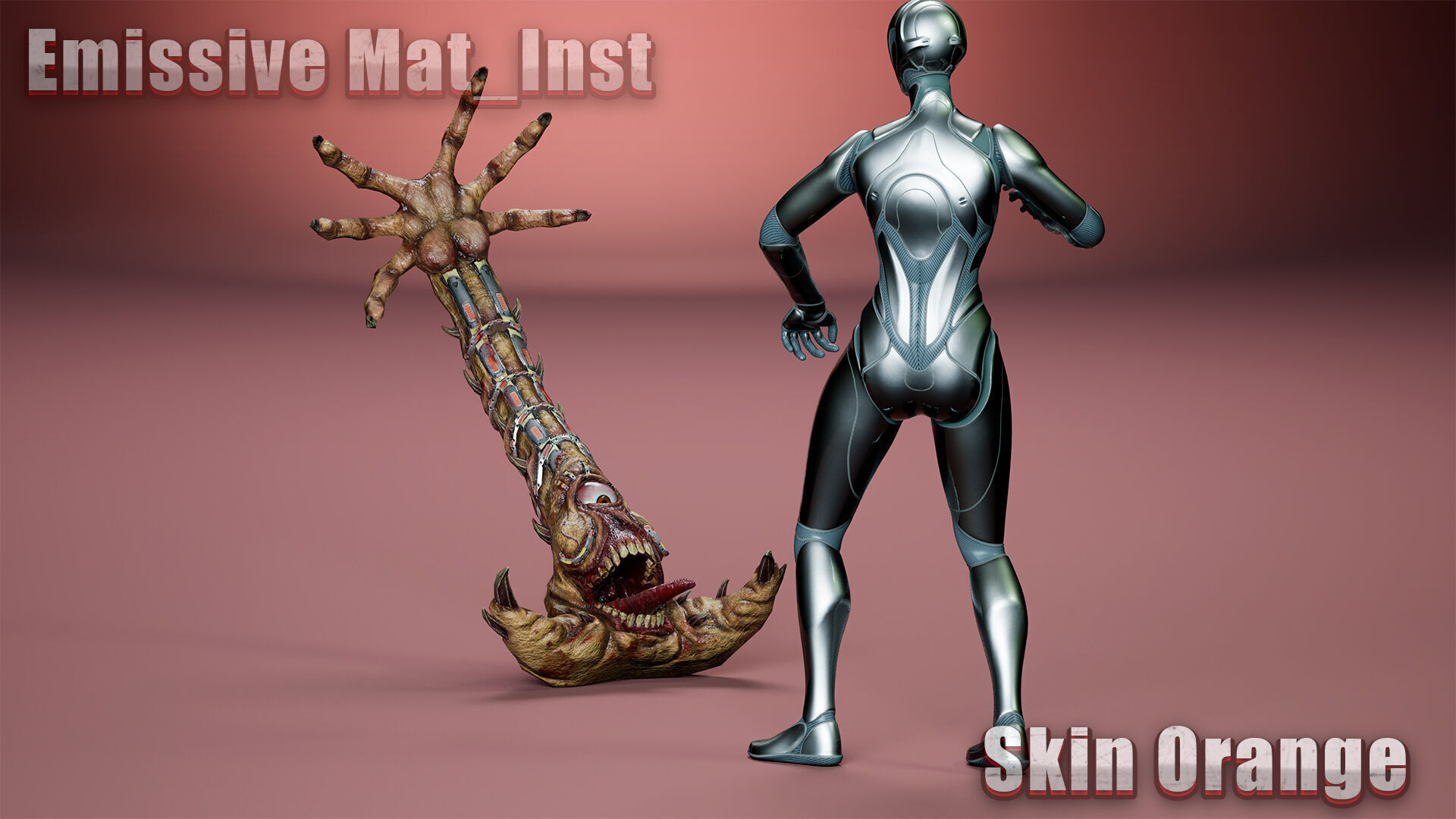 Cyborg Tentacle Low-poly 3D model_4