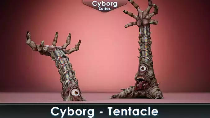 Cyborg Tentacle Low-poly 3D model Cyborg Tentacle Low-poly 3D model