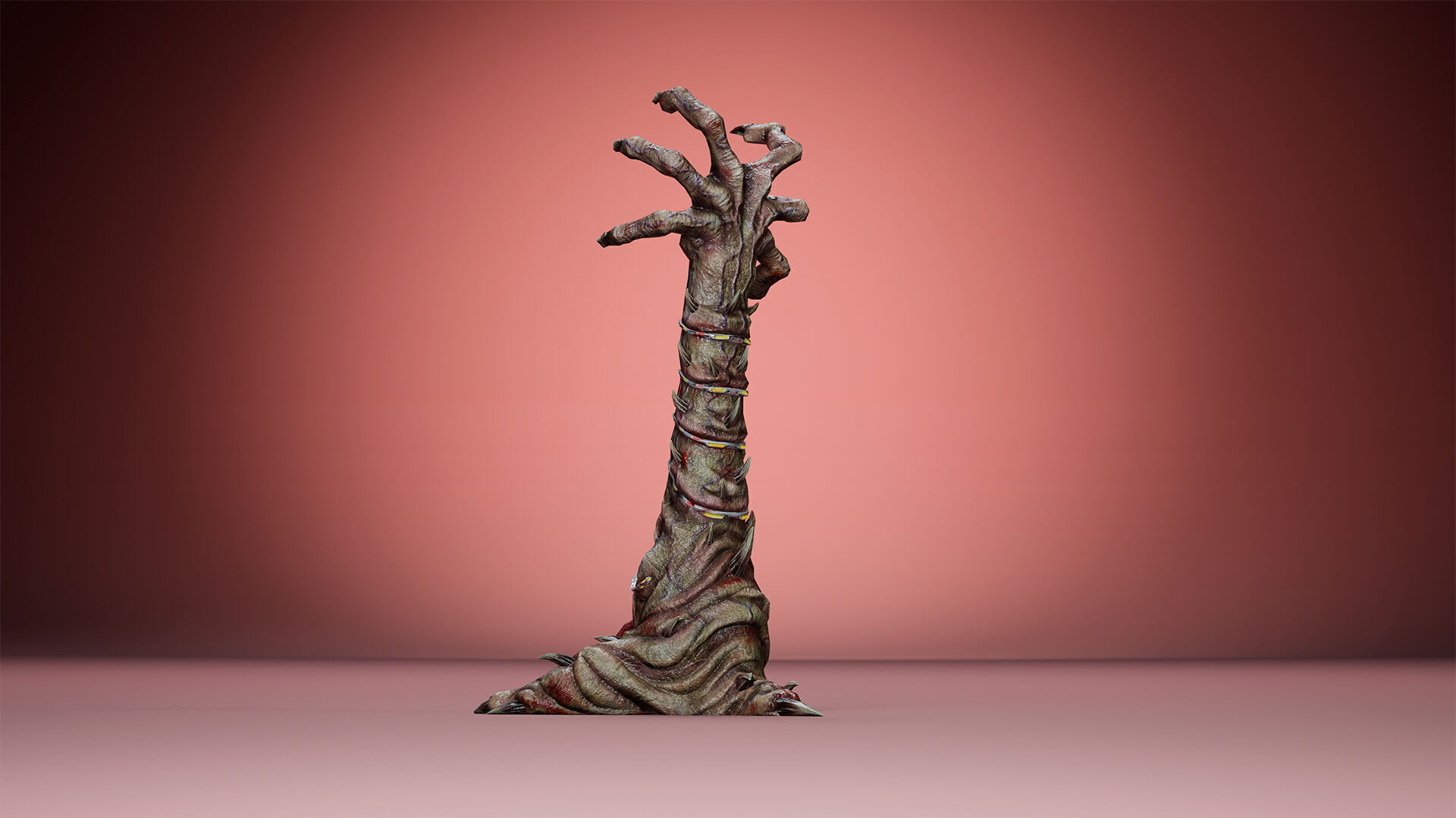 Cyborg Tentacle Low-poly 3D model_11