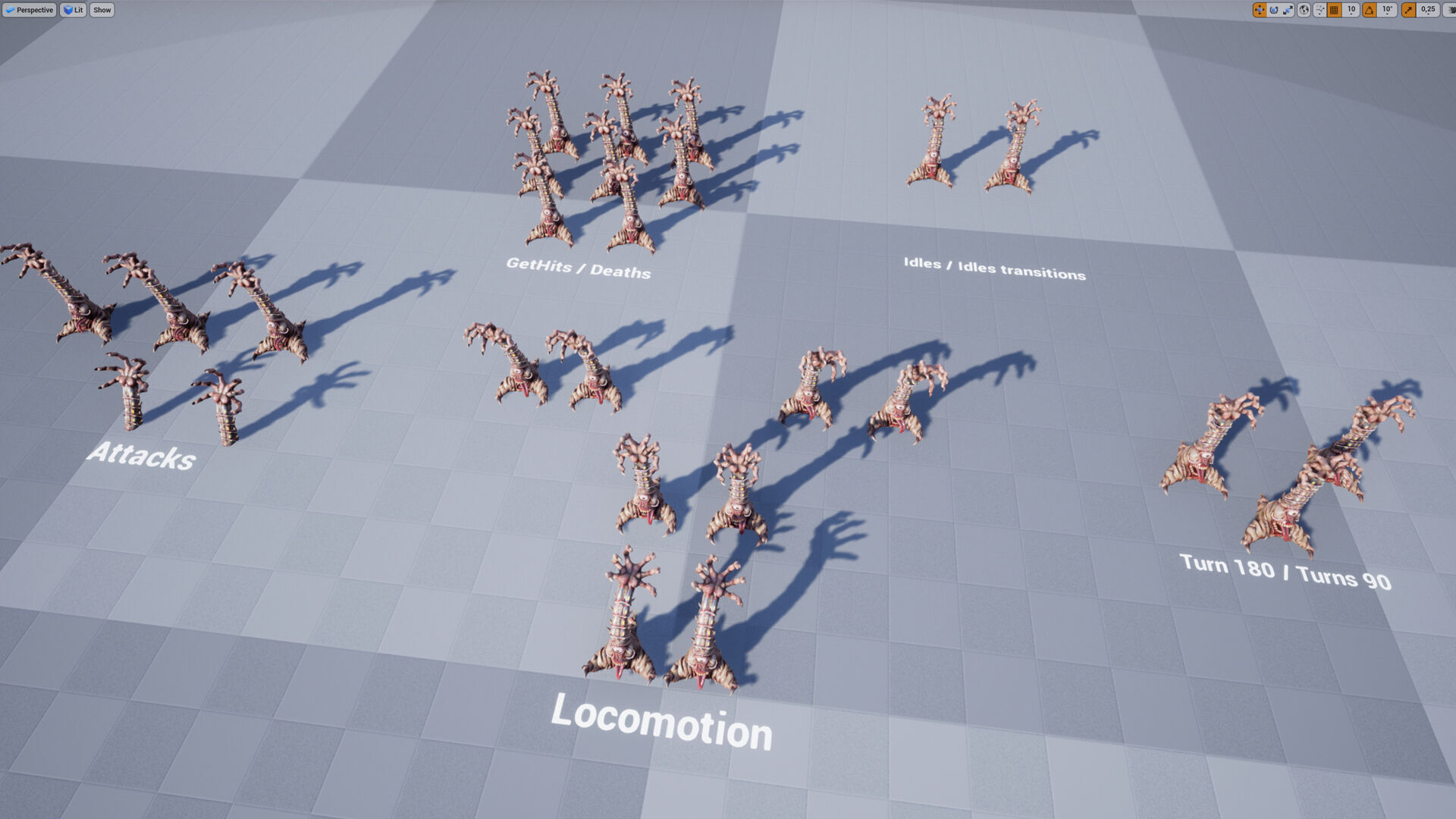 Cyborg Tentacle Low-poly 3D model_7