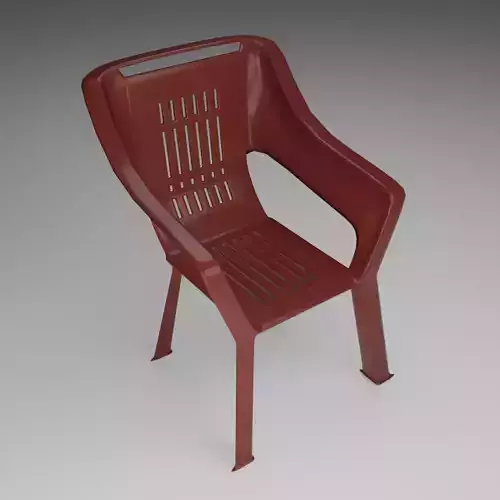 Garden plastic red chair