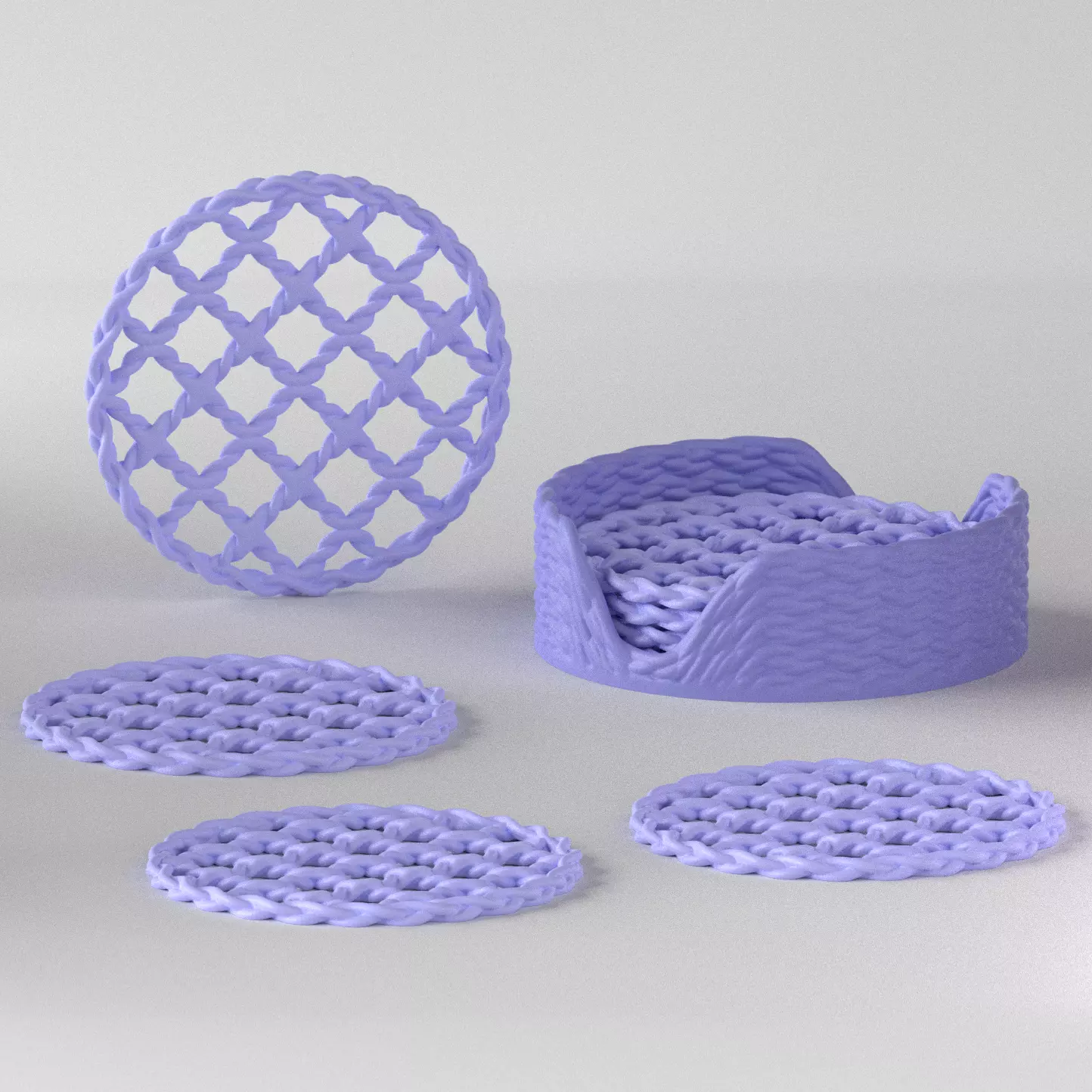 Braided Coasters 3D print model_0
