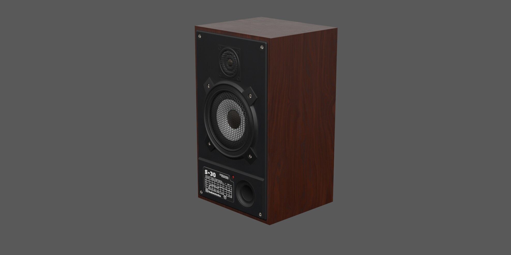 retro speaker 3D model_1