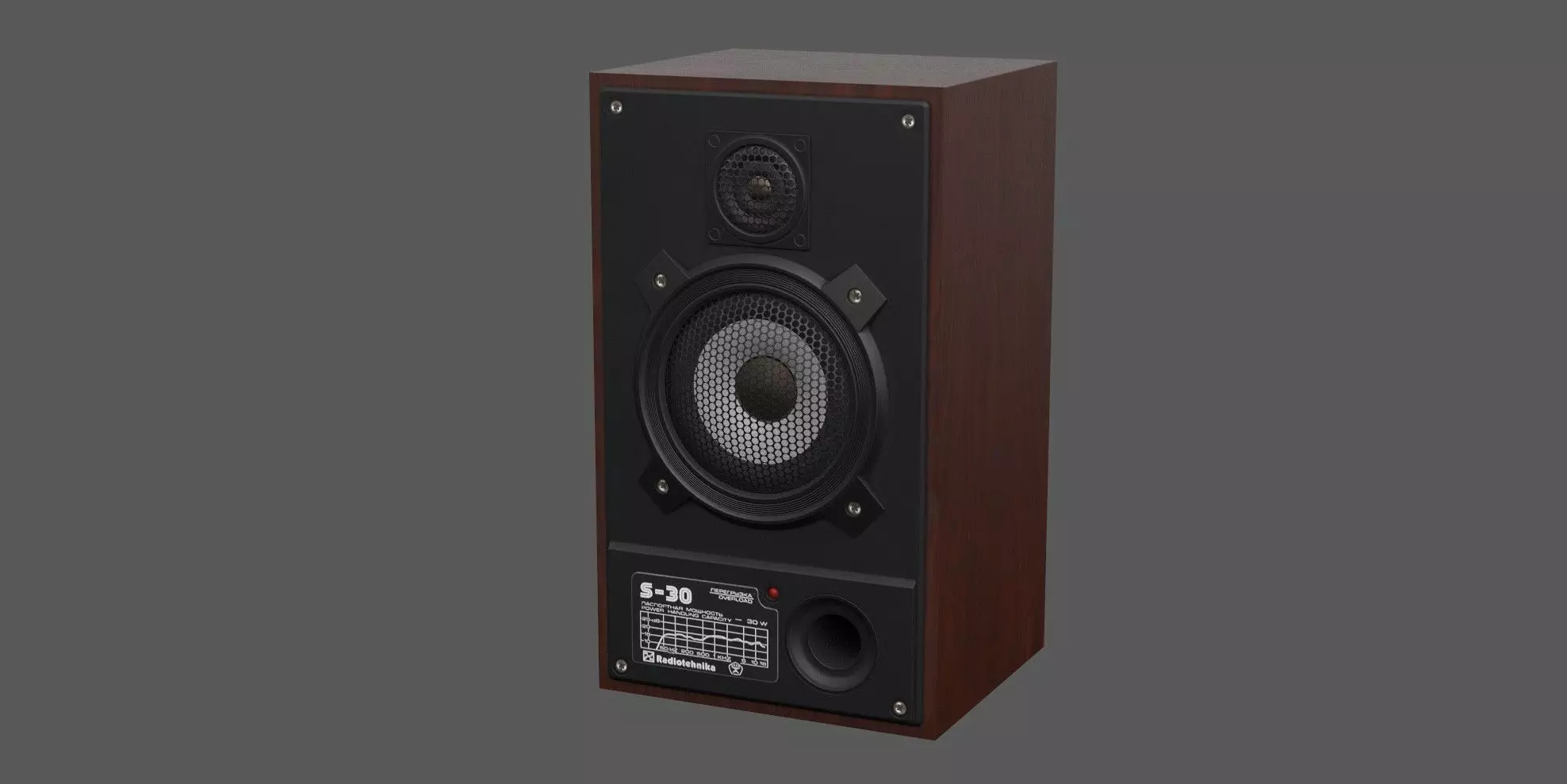 retro speaker 3D model_0
