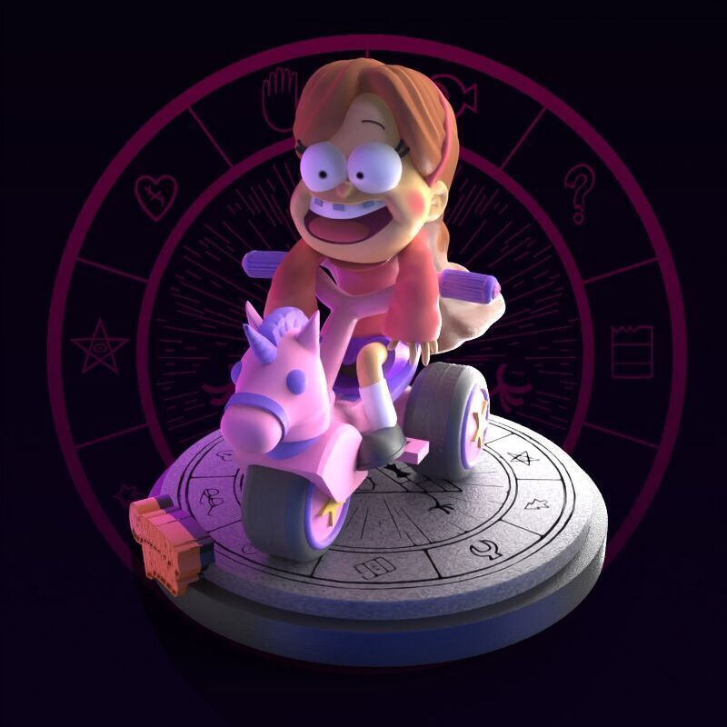 Mabel from Gravity Falls fanart 3D print model_3