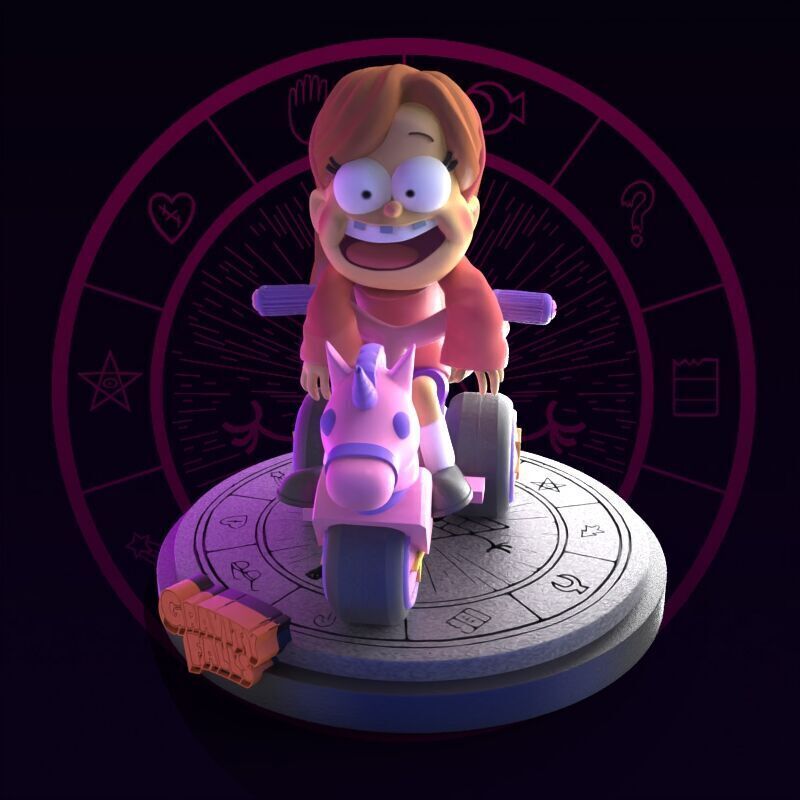 Mabel from Gravity Falls fanart 3D print model_64