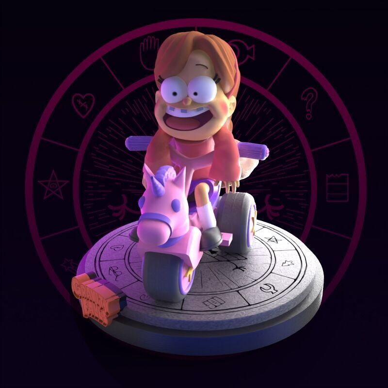 Mabel from Gravity Falls fanart 3D print model_66