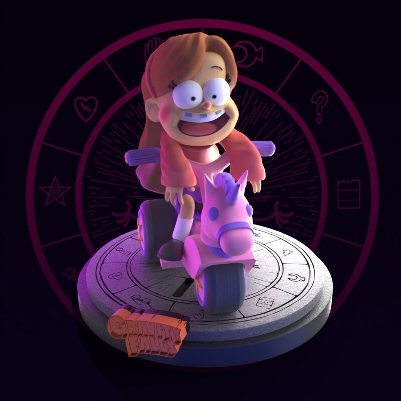Mabel from Gravity Falls fanart 3D print model_12