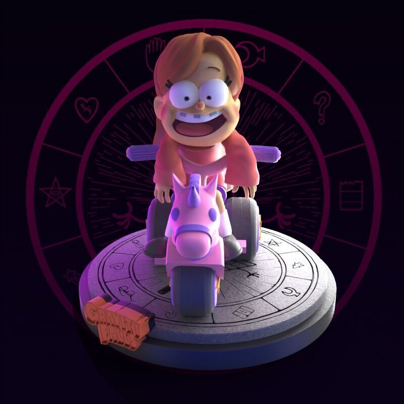 Mabel from Gravity Falls fanart 3D print model_56
