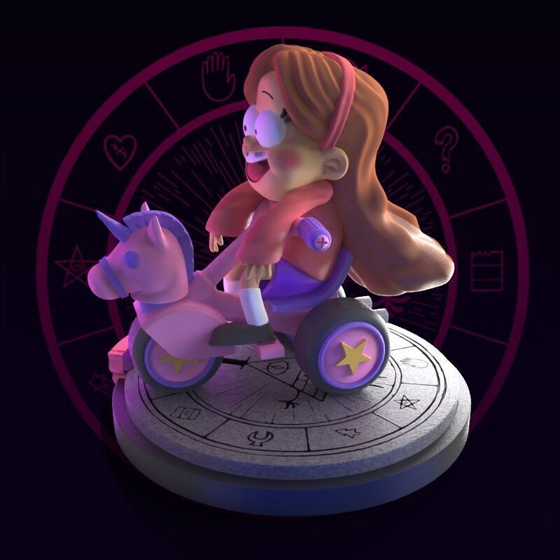 Mabel from Gravity Falls fanart 3D print model_16