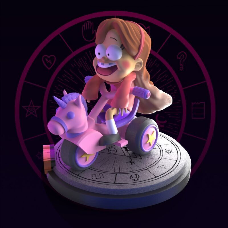 Mabel from Gravity Falls fanart 3D print model_8