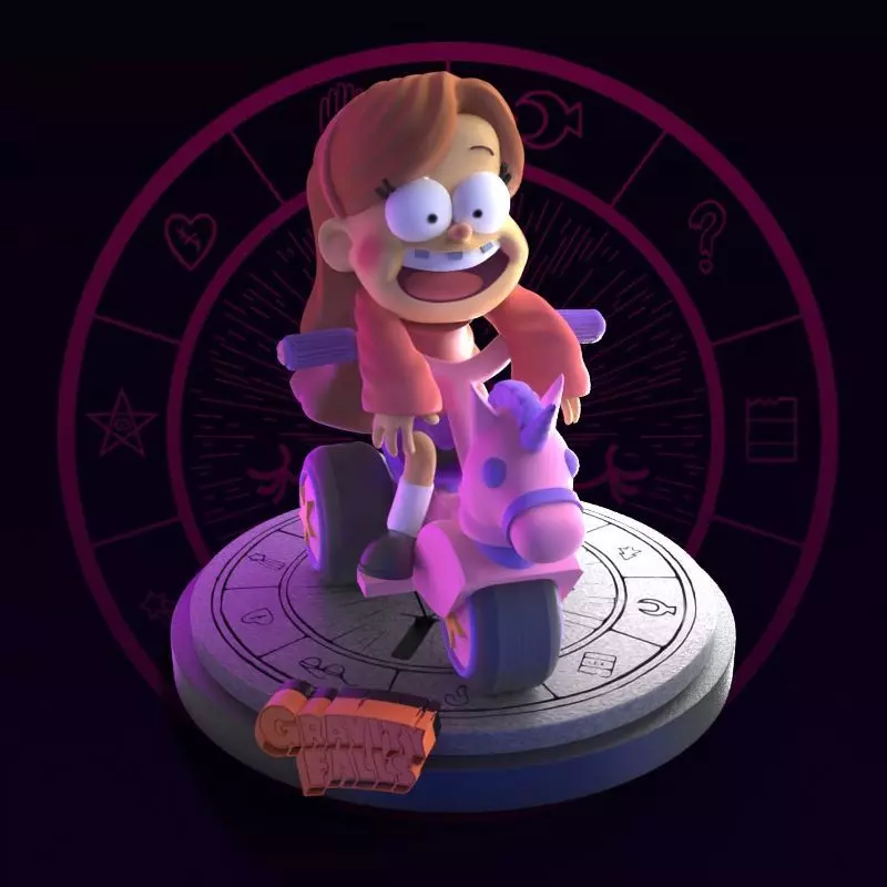 Mabel from Gravity Falls fanart 3D print model_0