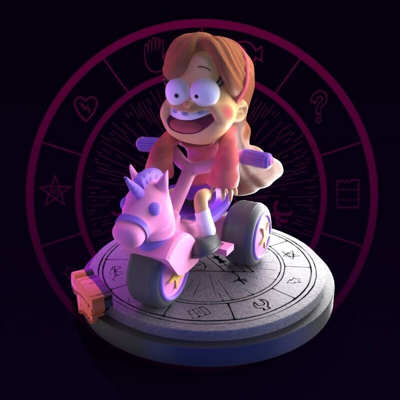 Mabel from Gravity Falls fanart 3D print model_4