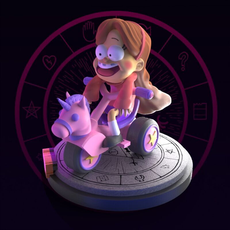 Mabel from Gravity Falls fanart 3D print model_7