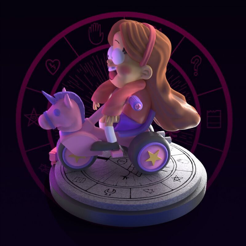 Mabel from Gravity Falls fanart 3D print model_17