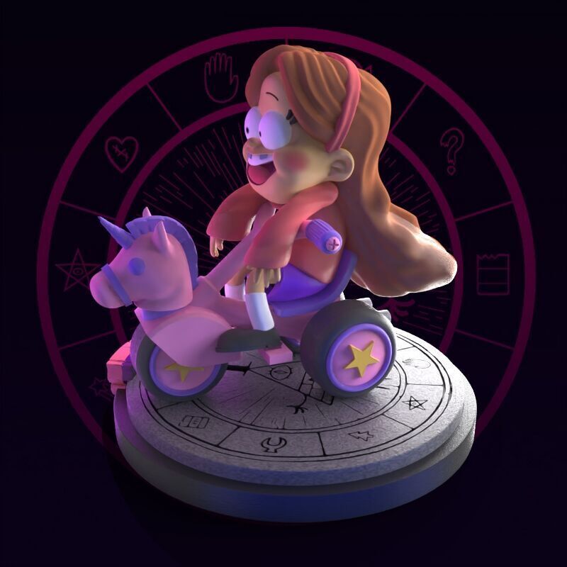 Mabel from Gravity Falls fanart 3D print model_15