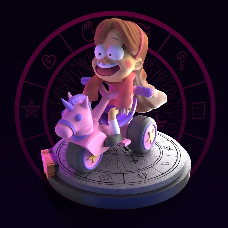 Mabel from Gravity Falls fanart 3D print model_6