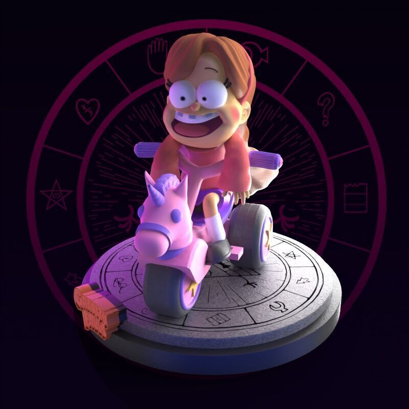 Mabel from Gravity Falls fanart 3D print model_2