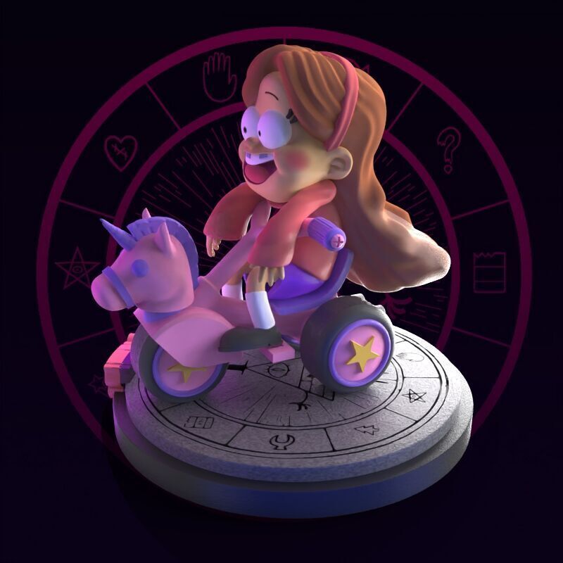 Mabel from Gravity Falls fanart 3D print model_14