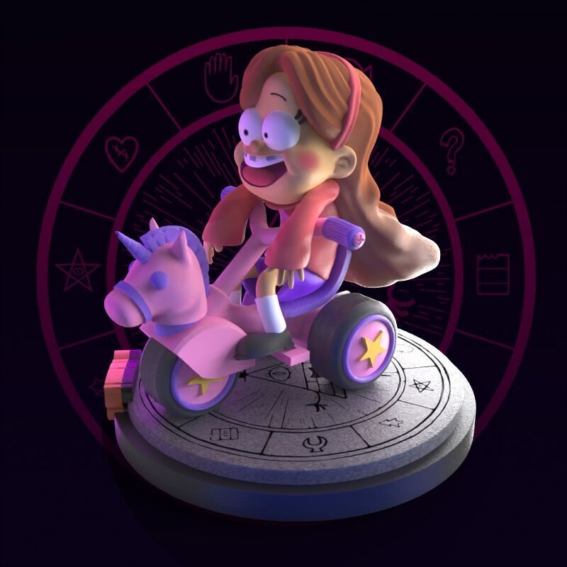 Mabel from Gravity Falls fanart 3D print model_10