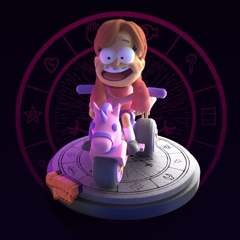 Mabel from Gravity Falls fanart 3D print model_65