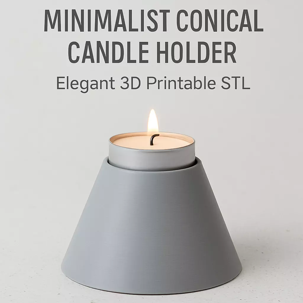 Modern Minimalistic Conical Candle Holder Wedding Table Gift 3D print model_0