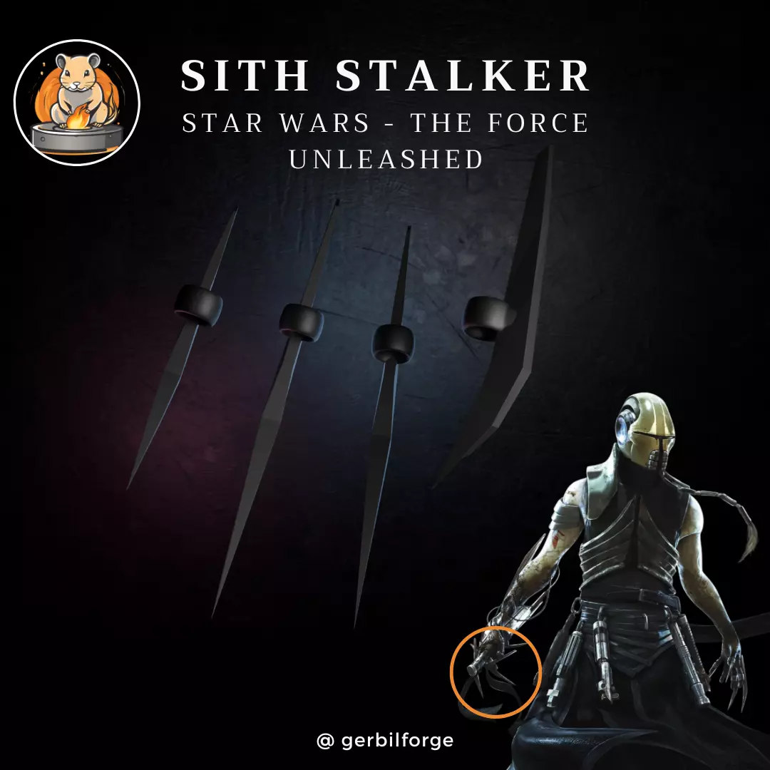 Sith Stalker Star Killer Spiked Rings for Cosplay or Figures 3D print model