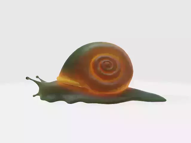 bioluminescent  snail Low-poly 3D model