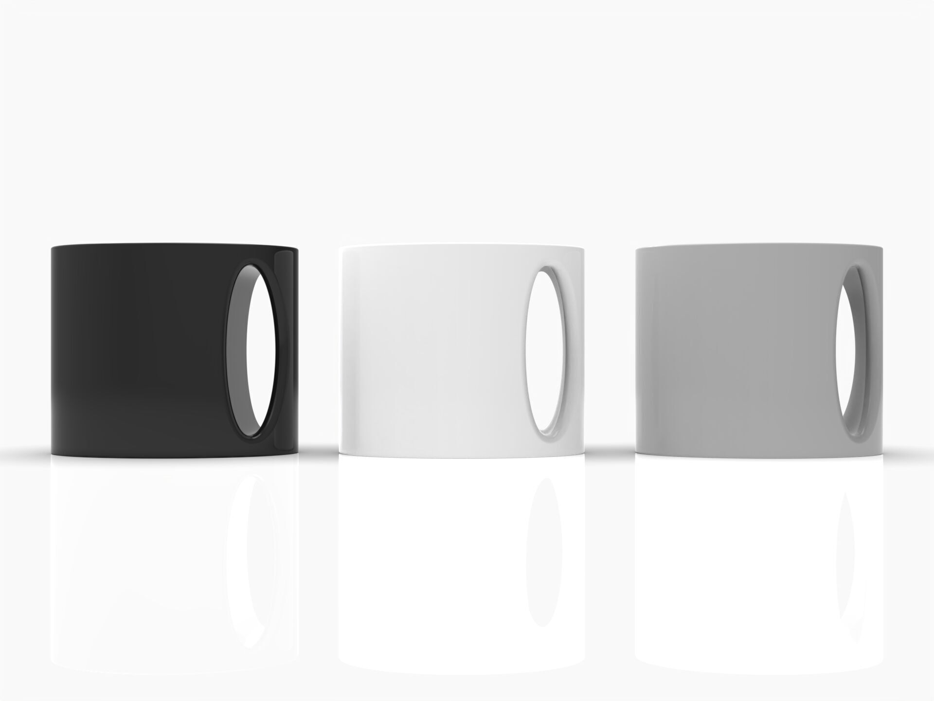 Minimalist Oval Cup 3D Printable Modern Drinkware 3D print model_4