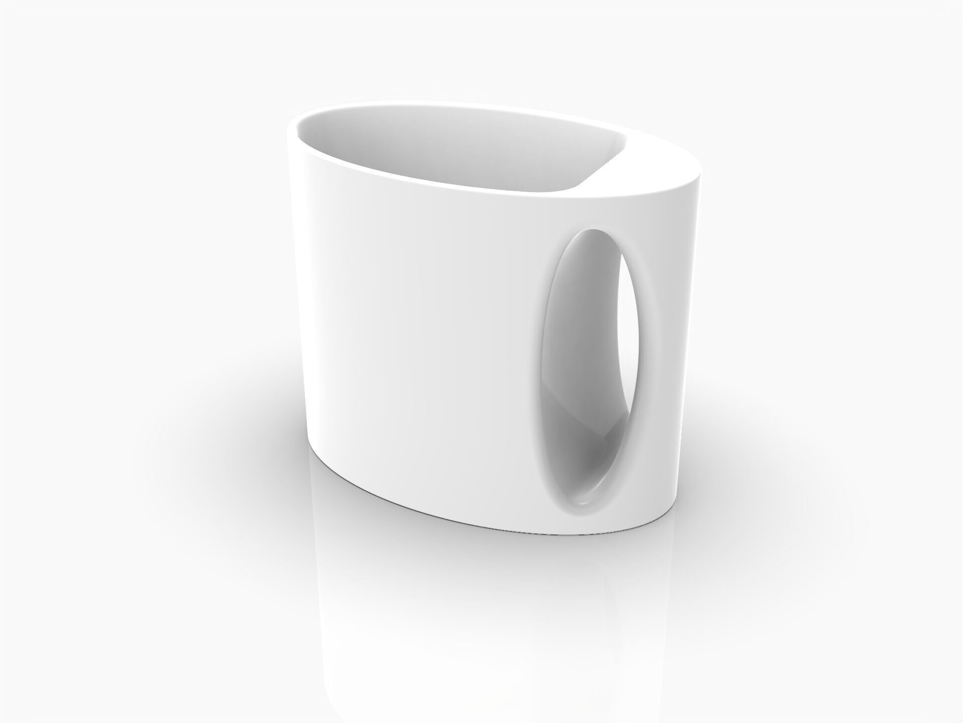 Minimalist Oval Cup 3D Printable Modern Drinkware 3D print model_2
