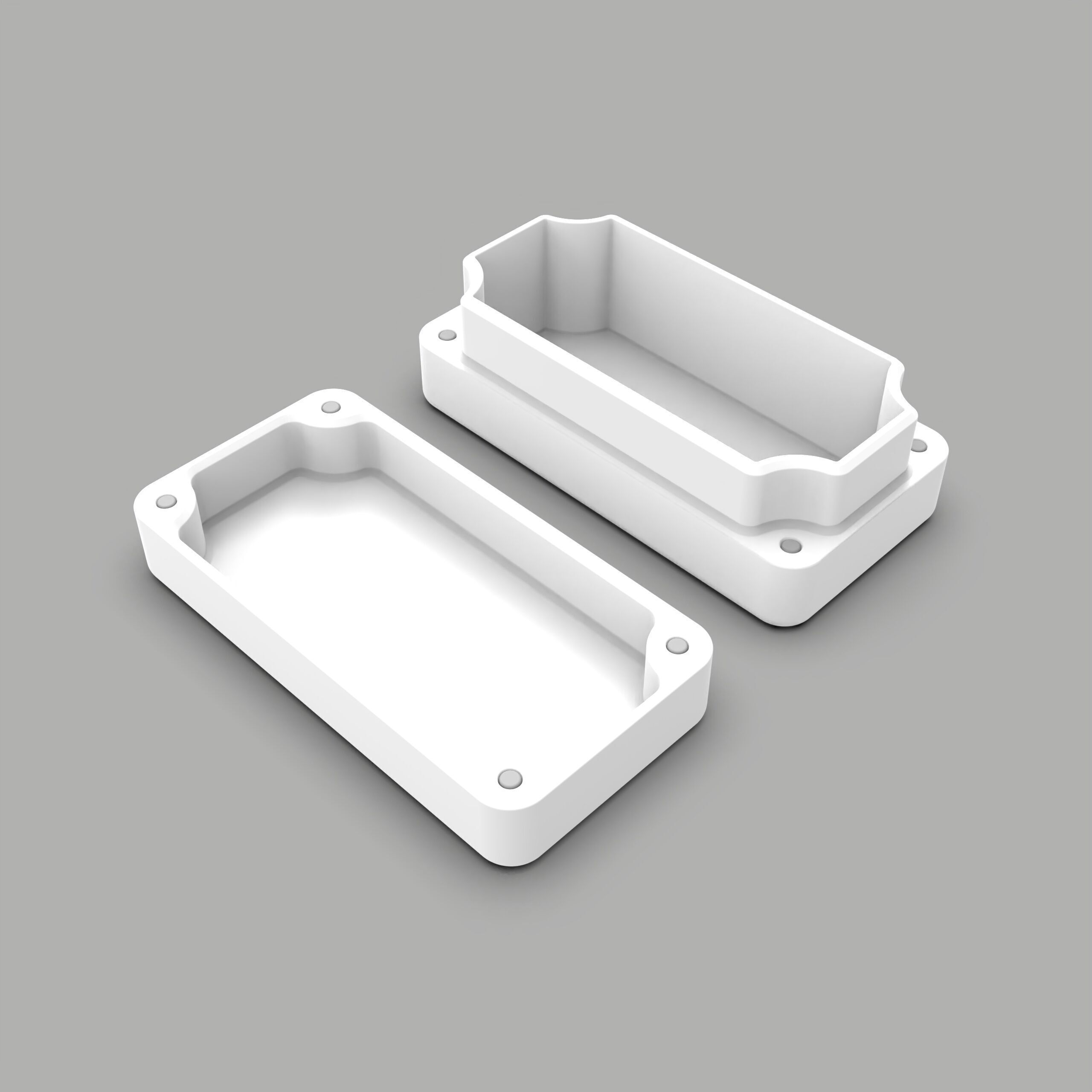 Magnetic Box Container Sleek Storage with Snap On Lid 3D print model_1