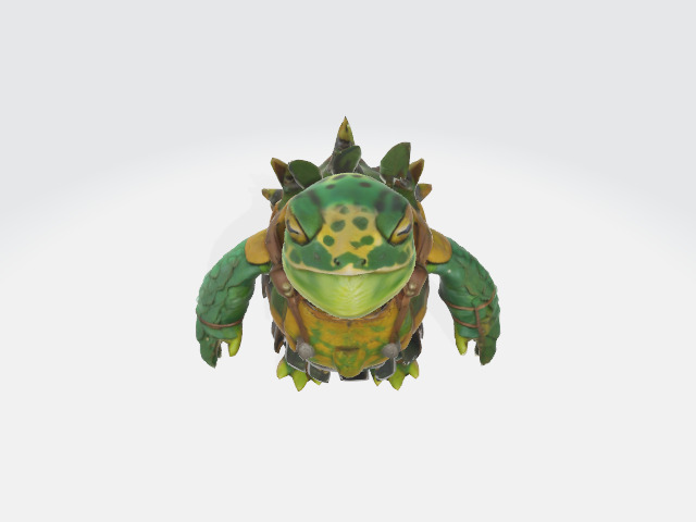 humonoid turtle warrior Low-poly 3D model_3