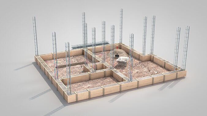 Construction Site - Small Phase 1 3D model 6
