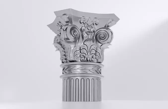 Corinthian capital high-poly